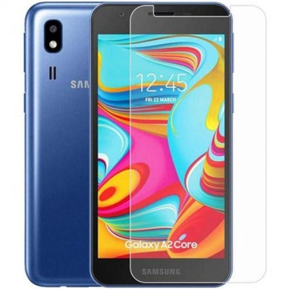 Samsung Galaxy A2 Core Kırılmaz Cam Ekran Koruyucu Temperli Cam ürün görseli 1