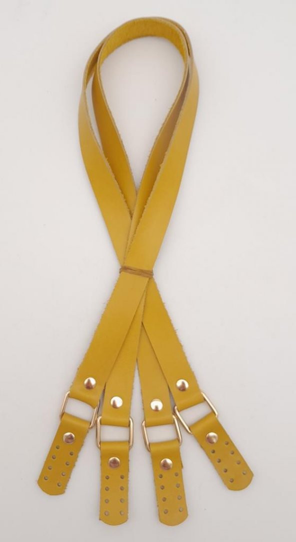 Angel Çanta Aksesuar Karedört Model Gerçek Deri Limon Küfü Renk Çanta Sapı Light Gold Metal ürün görseli 1