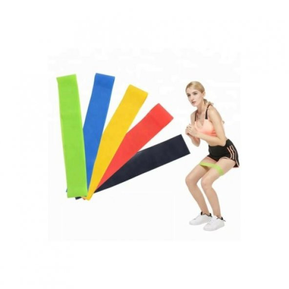 Pilates Direnç Lastiği Seti 5 Adet - Resim 2
