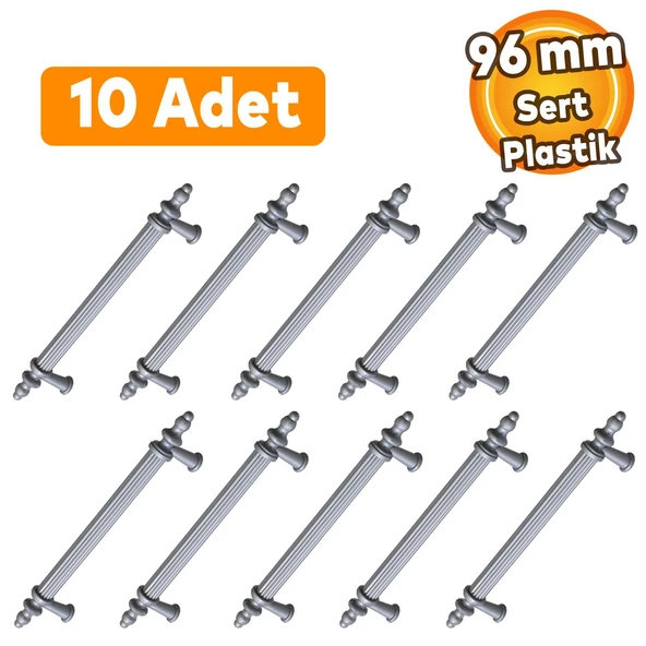 Polavit 96 Mm (SERT PLASTİK) Kulp Mobilya Çekmece Mutfak Dolap Dolabı Kulpu Kulbu Kulpları (10 ADET) ürün görseli 1