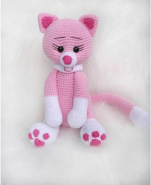 Uslu Kedi Amigurumi Organik Oyuncak ürün görseli 1