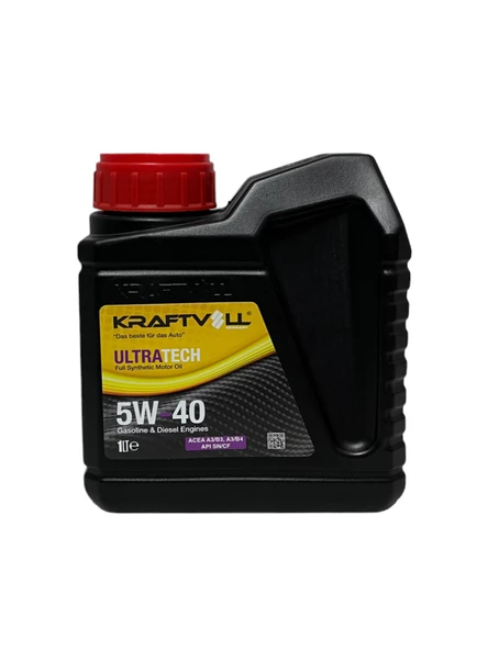 Kraftvoll Germany 5W-40 Tam Sentetik Motor Yağı 1 Litre ürün görseli 1