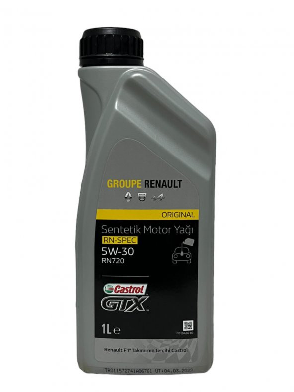 Castrol GTX 5W-30 Tam Sentetik Motor Yağı 1 Litre ürün görseli 1