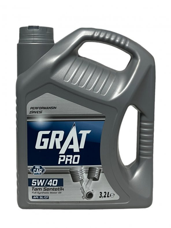 Grat Pro 5W-40 Tam Sentetik Motor Yağı 3.2 Litre ürün görseli 1