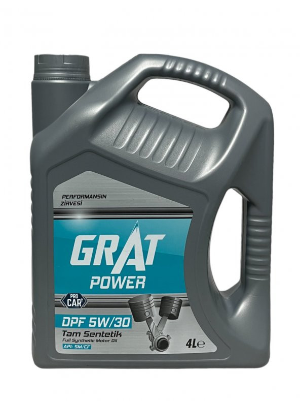 Grat Power DPF 5W-30 Tam Sentetik Partiküllü Motor Yağı 4 Litre ürün görseli 1