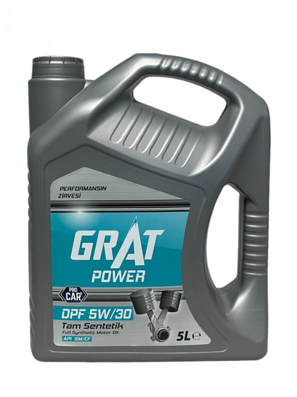 Grat Power DPF 5W-30 Tam Sentetik Partiküllü Motor Yağı 5 Litre ürün görseli 1