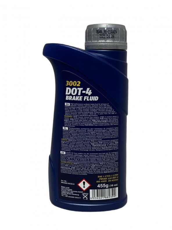 Mannol Dot-4 Fren Yağı 455 Gr. - Resim 3