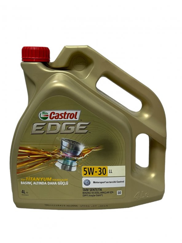 Castrol Edge 5W-30 LL Tam Sentetik Motor Yağı 4 Litre ürün görseli 1