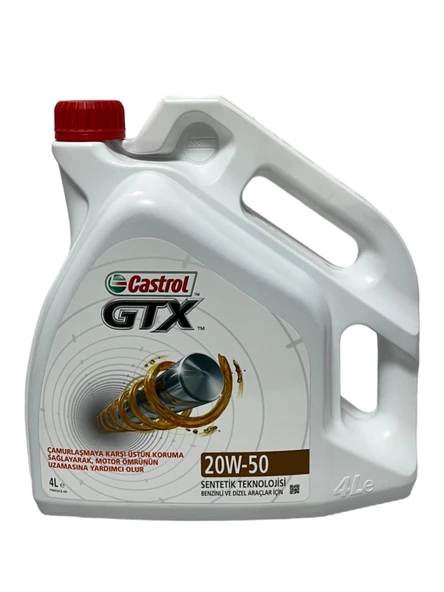 Castrol GTX 20W-50 Motor Yağı 4 Litre ürün görseli 1
