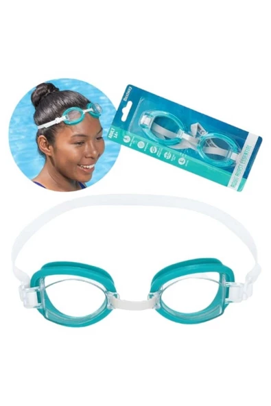 Bestway 14+ Yaş Yüzücü Gözlüğü Vakumlu Uv Korumalı Darbeye Dayanıklı Deniz Gözlüğü Adult Goggles ürün görseli 1