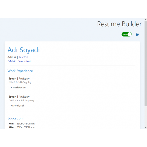 Resume Builder - Resim 2