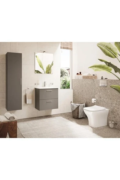 VitrA Mia Boy Dolabı Parlak Antrasit - Resim 2