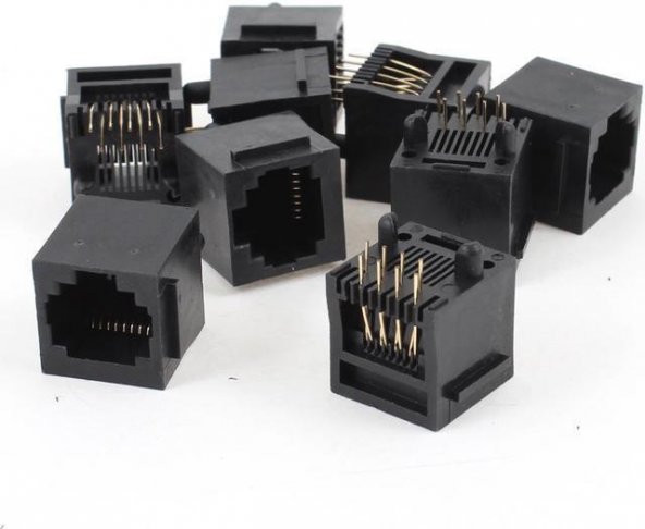 RJ45 Dişi Kart Tipi 180 Derece Dik Soket ürün görseli 1