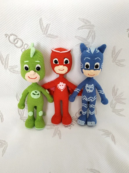 Pijamaskeliler Takımı Amigurumi Organik Oyuncak ürün görseli 1
