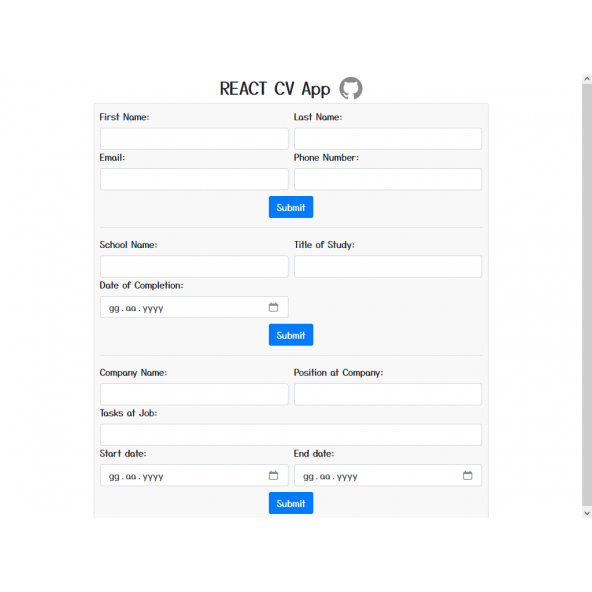 REACT CV App ürün görseli 1