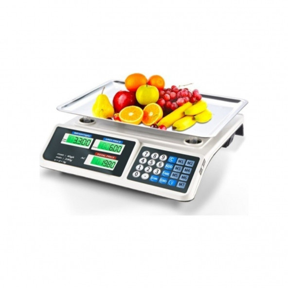 Bernasy Elektronik Terazi  Manav Market 40 kg Mutfak ve Pazarcı Tartısı 40 kg Bakkal Manav Tartı Bernasy ürün görseli 1