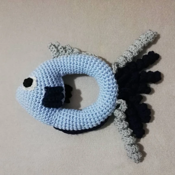Balık Çıngırak Amigurumi Organik Oyuncak ürün görseli 1