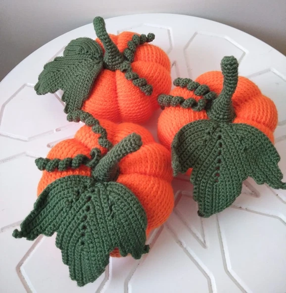 Bal Kabağı Amigurumi Organik Oyuncak ürün görseli 1
