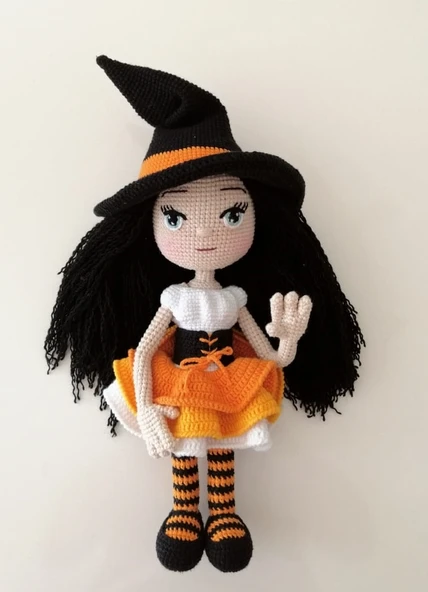 Sevimli Cadı Bebek Amigurumi Organik Oyuncak ürün görseli 1