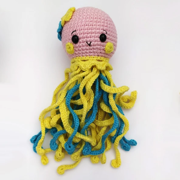 Sevimli Ahtapot Amigurumi Organik Oyuncak ürün görseli 1
