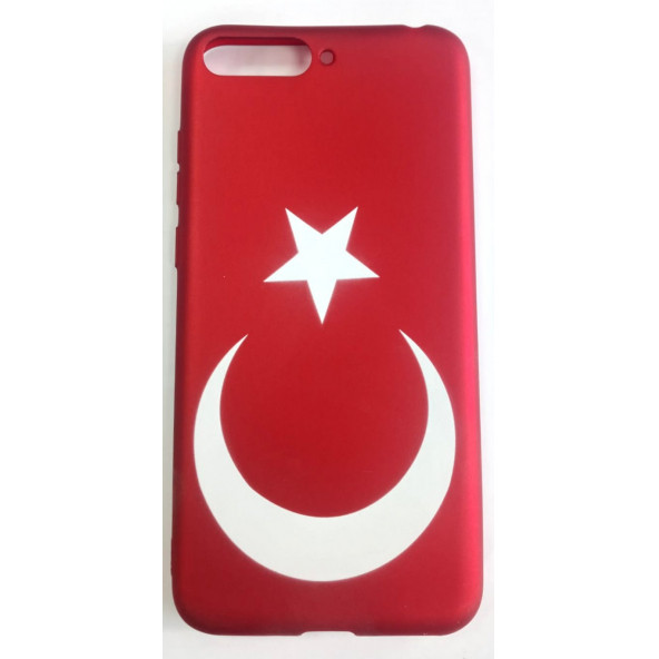 Huawei Y6 2018 Türk Bayrağı Yumuşak Slikon Kılıf ürün görseli 1