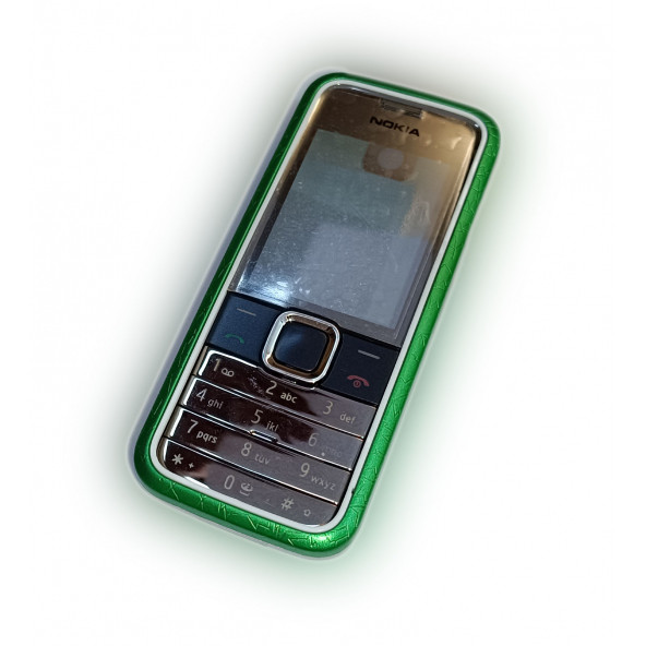 Nokia 7310c Kasa Kapak Tuş Takımı 7310 Supernove Uyumlu Yeşil Renk Orta Kasa Ön Kapak Arka Kapak Tuş Takımı ürün görseli 1