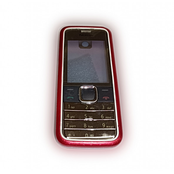Nokia 7310c Kasa Kapak Tuş Takımı 7310 Supernove Uyumlu Kırmızı Renk Orta Kasa Ön Kapak Arka Kapak Tuş Takımı ürün görseli 1