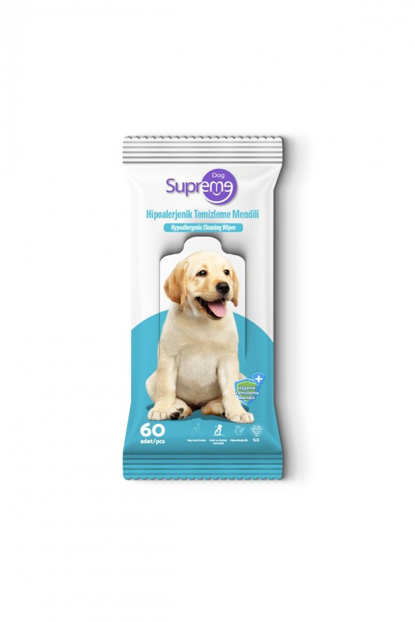 Supreme Köpek Hipoalerjenik Temizleme Mendili ürün görseli 1