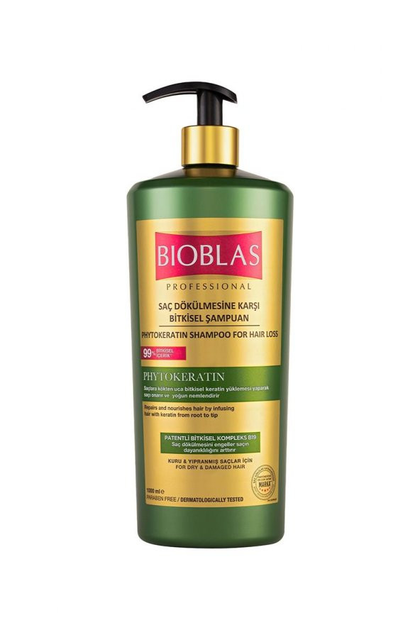 Bioblas Kuru ve Yıpranmış Saçlar için Saç Dökülmesi Şampuanı 1000 ml ürün görseli 1