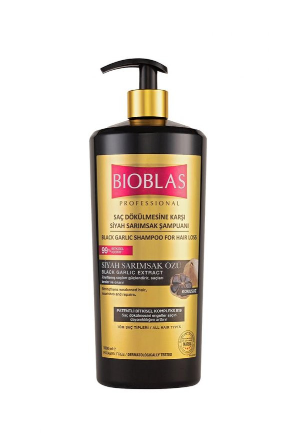 Bioblas Saç Dökülmesine Karşı Siyah Sarımsak Şampuanı 1000 ml ürün görseli 1