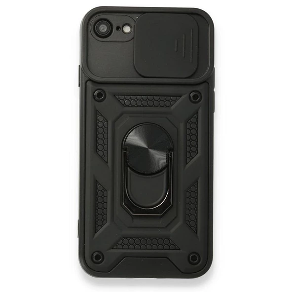 Smcase Apple iPhone 8 Kılıf Kamera Korumalı Yüzüklü Tank Pars SilikonNano Ekran Koruyucu ürün görseli 1