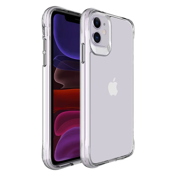 Smcase Apple iPhone 11 Kılıf Okka Crystal Shockproof Tpu Kapak ürün görseli 1