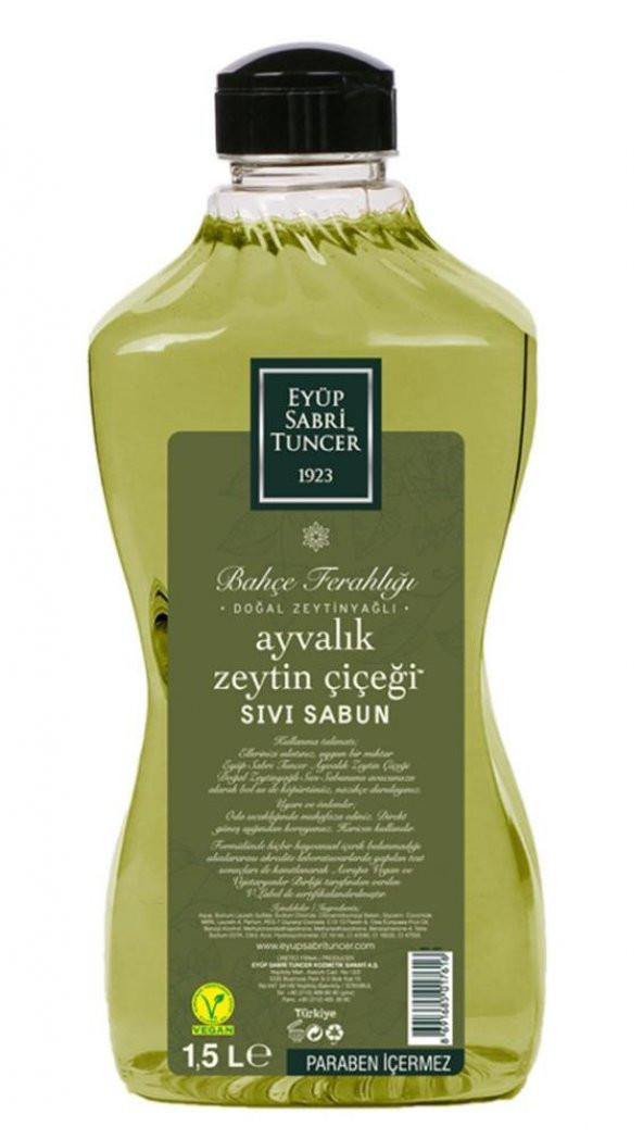 Eyüp Sabri Tuncer 1,5lt Ayvalık Zeytin Çiçeği  Sıvı Sabun Doğal Zeytinyağlı ürün görseli 1