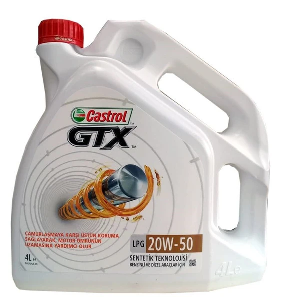 CASTROL GTX 20W-50 LPG 4LT ÜRETİM :2025 ürün görseli 1