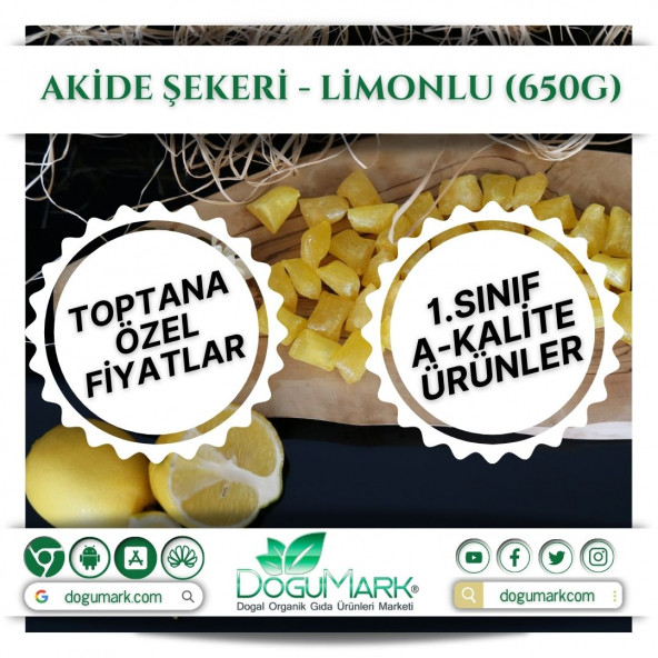 DoğuMark - Akide Şekeri - Limonlu (650g) ürün görseli 1