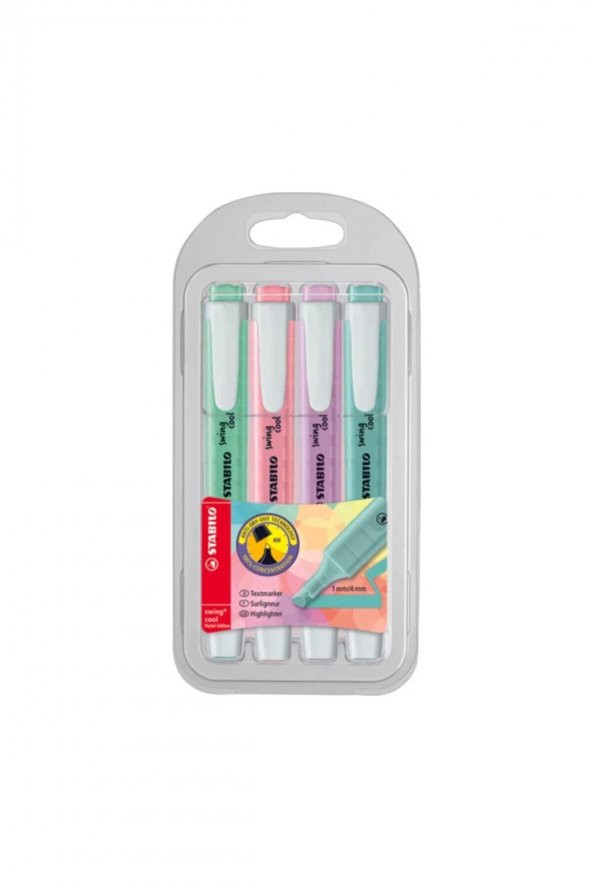 Fosforlu Kalem Swıng Cool Pastel 4lü 275/4 ürün görseli 1
