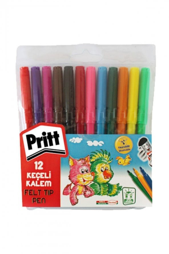 Pritt Keçeli Boya Kalemi 12 Renk 1687976 ürün görseli 1