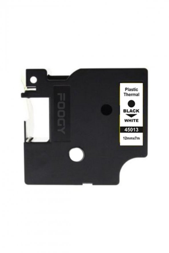 Dymo D1 Etiket Muadili Thermal Plastik Şerit Etiket Beyaz 12mm X 7mt ürün görseli 1