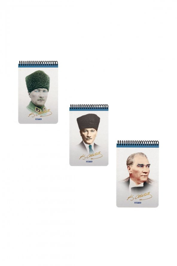 Gıpta 2610 Atatürk Spiralli Karton Kapak A4 100 YP Kareli Bloknot ürün görseli 1