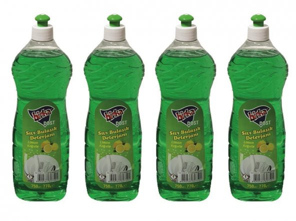Limon Kokulu Sıvı Bulaşık Deterjanı 750 ml. x 4 adet ürün görseli 1