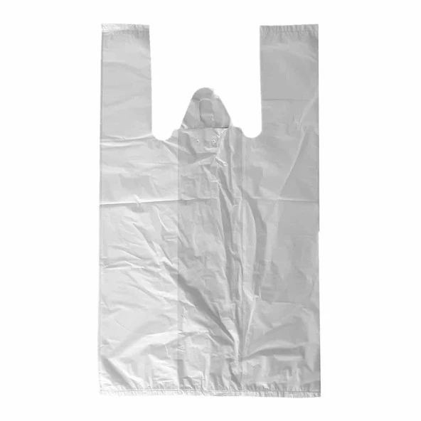 Ordinary Beyaz Market Poşeti Torbası - Hışır Atlet Poşet - Orta Boy - 26 x 50 Cm. - 5 Kg. ürün görseli 1