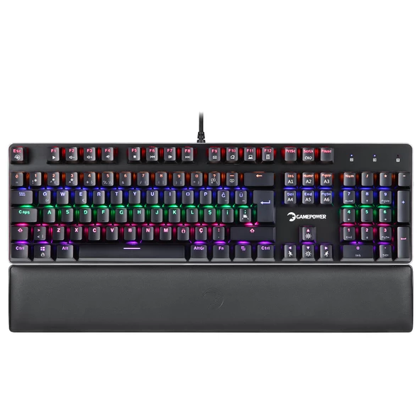 GamePower Ogre Rainbow 60M GamePower Red Switch Türkçe Q USB Mekanik Gaming Klavye - 3 Yıl Garantili ürün görseli 1