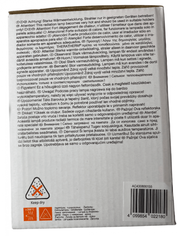 Osram Ledvance 250w Infrared Ampul Br40 E27 Isıtıcılı Lamba Kırmızı Işık ürün görseli 1