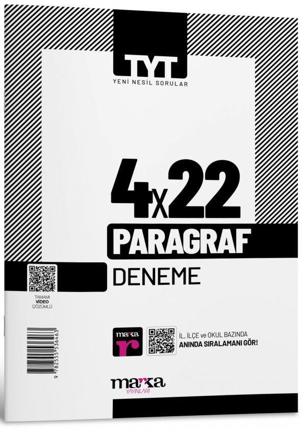 TYT Paragraf 4x22 Deneme Tamamı Video Çözümlü Marka Yayınları ürün görseli 1