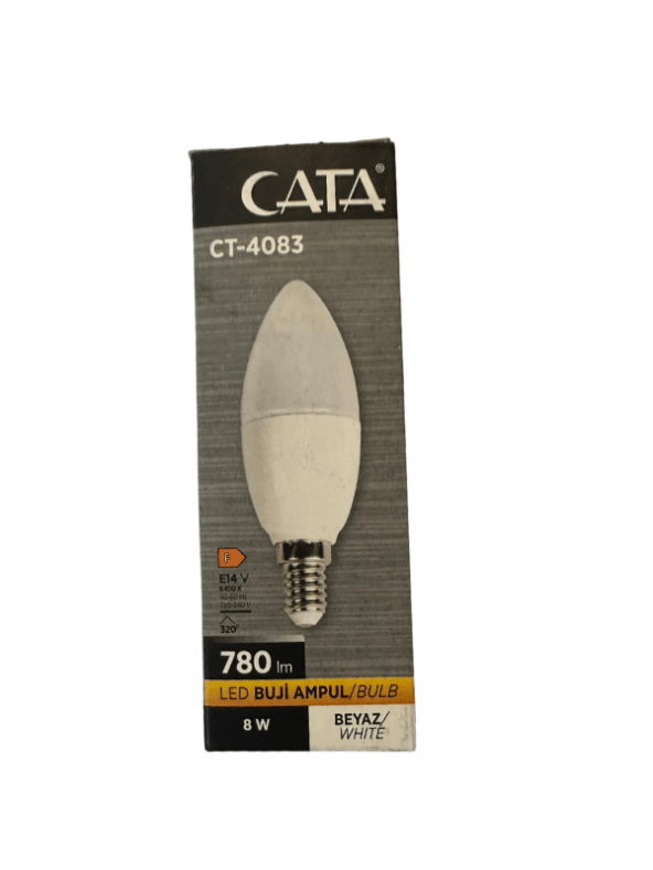 Cata CT-4083 8W 6400K Beyaz Led Buji Ampul E14 Duylu (10 Adet) ürün görseli 1