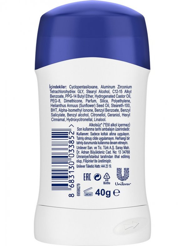 Dove Kadın Stick Deodorant Original 1/4 Nemlendirici Krem Etkili 40 g ürün görseli 1