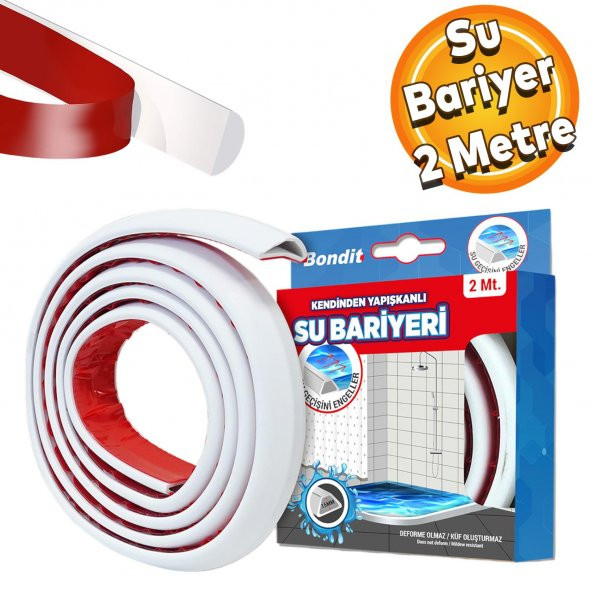 Bondit Su Bariyeri Kapı Altı Sızdırmaz Su Tutucu Yapışkanlı Slikon Bant Bandı 2 METRE BND01020015 ürün görseli 1