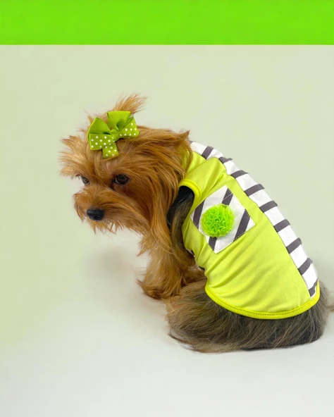 Lime Fuzz Atlet Köpek Kıyafeti  Köpek Elbisesi ürün görseli 1