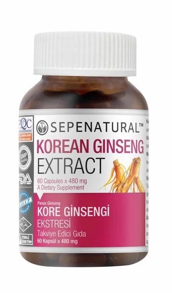 Panax Ginseng Ekstrakt 60 Kapsül 480 mg Ginseng Ekstresi Extract ürün görseli 1