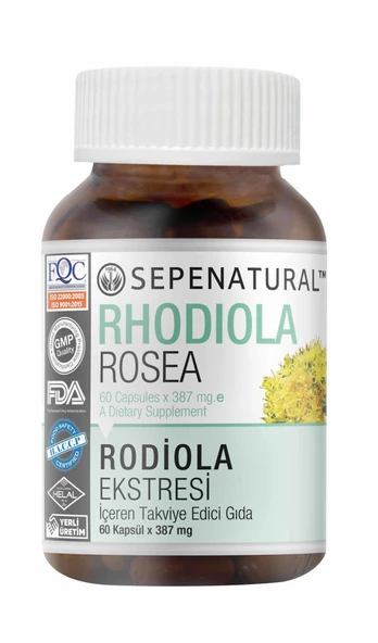 Rhodiola Extract & Vitamins 60 Kapsül 387 mg Rodiola Rodiyola ürün görseli 1